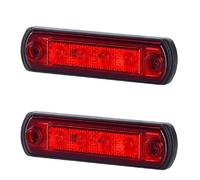 #2x Rosso Evidenziatore LED Faro Kelsa Barra per Iveco Scania DAF Man Mercedes