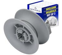 2x Rotelle Lavastoviglie Cestello Superiore Ø31mm per Bosch 00611666 | 00165313 per Siemens - MONTERAL