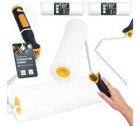 2x Rullo Schiuma 25 cm Rotoli Pittura Idropitture Vernici Smalti Impregnanti Muri Strumento Supporto Versatile Lavori Ristrutturazione Domestica Professionale