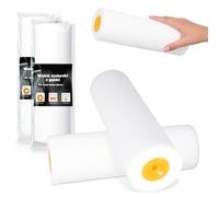 2x Rullo Schiuma 25 cm Vernice Smalto Lacca Superfici Lisce Pareti Mobili Stesura Uniforme Asciugatura Veloce Impugnatura Comoda Perfetto Restauri Decorazione Interni