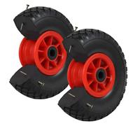 2x Ruota Carriola per Sacchi Gomma Solida 260 X 85 MM 3.00-4 PU Solida,Anti