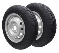 Wanda Tyre 2x Ruota completa 145/80R13 79N XL 4x100 Rimorchio Cerchione 4Jx13 M+S