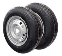 2x Ruota Completa 155/80R13 84N 100x4 155 R 13 Pkw Rimorchio Cerchione 4Jx13