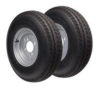 2x Ruota di Scorta Rimorchio 5.00-10 C 79M 145-10 135-10 4x115 Französ. Completa