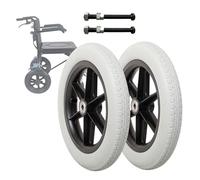 2x Ruota Posteriore Solido Per Sedie A Rotelle, 300mm Ruota Riabilitativa Per Veicoli Disabil, Resistente All'usura, Resistente Alla Foratura, Rotelle Silenziose Con Cuscinetto, Rotelle Con Viti
