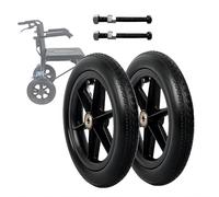 2x Ruota Posteriore Solido Per Sedie A Rotelle, 300mm Ruota Riabilitativa Per Veicoli Disabil, Resistente All'usura, Resistente Alla Foratura, Rotelle Silenziose Con Cuscinetto, Rotelle Con Viti