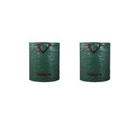 2X Sacco per Rifiuti da Giardino da 300 Litri, Sacco da Giardino di Capacità, Riutilizzabile, Impermeabile, per Foglie, Contenitore per
