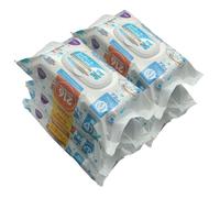 2X Salviette Baby, Dermatologicamente Testate, Soffici & Delicate, con Estratti Naturali di Burro di Karitè, per L'Igiene dei Bambini, Multipack Conveniente: 3 Confezioni da 72 Salviette Ciascuna