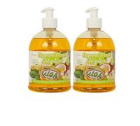2x Sapone Liquido Mani Alga Bio con Olio di Cocco 500 ml (1 litro)