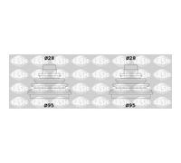 2X SASIC Kit Di Giunti Flessibili Per Fiat Scudo Pritsche/Fahrgestell