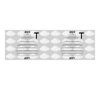 2X SASIC Kit Di Giunti Flessibili Per Peugeot Expert Kasten VF3A_ VF3U_