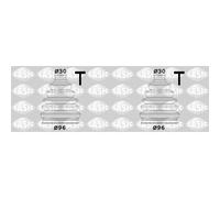 2x SASIC Soffietto Albero Motore Asse Ant. per Audi A4 Avant 8W5 B9