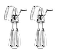 2X Sbattitore per Uova Manuale A Manovella - Frusta In Acciaio Inossidabile3418