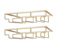 2X Scaffale Nel Vetro per Vino Un 3 File Il Supporto per Calici 'Arma2193