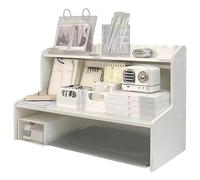 2X(Scaffale Organizer da Scrivania A Due Strati per Ufficio e Casa, Stile I6261