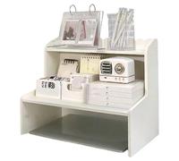 2X(Scaffale Organizer da Scrivania A Due Strati per Ufficio e Casa, Stile I6708