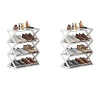 2X Scarpiera A Forma di X per La Casa, Scarpiera Multifunzionale In Acciaio7520