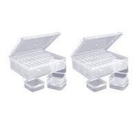 2X Scatola Organizer con Perline, Una Grande Scatola Trasparente con 60 Con9803