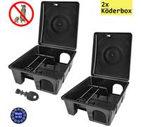 2x Scatola per esche Trappola per topi Bait Station Rat Interno Esterno Petigi
