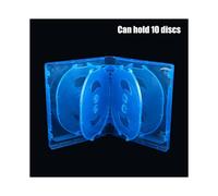 2X Scatola Porta CD Custodia per CD da 10 Pezzi Custodia per CD In Plastica A Doppia Faccia Custodia per CD per Auto Custodia per DVD Addensata, Blu