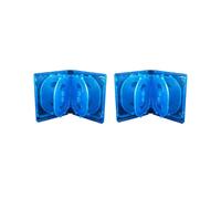 2X Scatola Porta CD Custodia per CD da 10 Pezzi Custodia per CD In Plastica A Doppia Faccia Custodia per CD per Auto Custodia per DVD Addensata, Blu