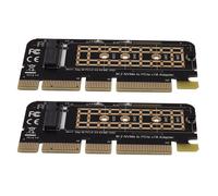 2X Scheda Convertitore da SSD M.2 NVMe Un PCI-E X16 Scheda Chiave NGFF M-Key M.2 PCIe PCI-Express X4 / X8 / X16