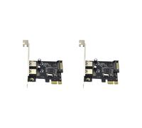2X Scheda di Espansione PCIE PCI-e A 2 Porte USB3.0 5 Gbps Scheda di Conversione Riser per Win7/8/9/10/Linux