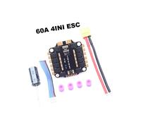2X Scheda ESC 4INI 60A Che Supporta Motori Brushless 3-6S, Supporta DShot300 600/Multishot/Oneshot FPV UAV F4 Flight Control