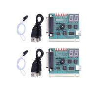 2X Scheda POST per Analizzatore Diagnostico della Scheda Madre USB PCI PC con Visualizzazione del Codice di Errore Un 2 Cifre per Test E Analisi del