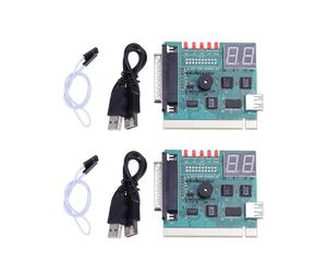 2X Scheda POST per Analizzatore Diagnostico della Scheda Madre USB PCI PC con Visualizzazione del Codice di Errore Un 2 Cifre per Test E Analisi del