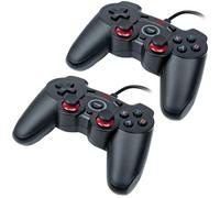2X Schwaiger USB Gaming Controller Gamepad Pad Vibration Per PC PS3 Android TV