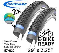 2x Schwalbe Marathon Plus MTB Ebike Sg 29x2, 25 " 57-622 E-50 Riflesso