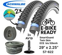 2X Schwalbe Marathon Plus MTB Ebike SG 29X2,25" 57-622 Pneumatici + Tubo AV19