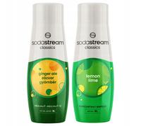 2x Sciroppo per SODASTREAM Saturator Zenzero + Limone e Lime
