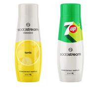 2x Sciroppo tonico SODASTREAM + Concentrato di succo 7UP per saturazione dell'ac