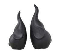 2x scultura da tavolo carina figurina di elefante per bagno decorativo in