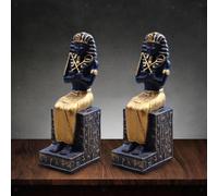 2x scultura in resina del faraone egiziano per arredamento da tavolo