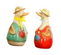 2x sculture per le statue di anatra in ceramica per le sculture per gli