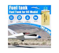 2X Serbatoio Carburante Benzina Bottiglia di Plastica Trasparente 300CC CNC per Aereo RC A Gas e Nitro
