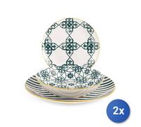 2x Servizi 18 Pezzi Tavola Emerald H&H