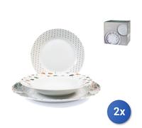 2x Servizi Tavola 18 Pezzi Ginko H&H