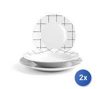 2x Servizi Tavola 18 Pezzi Grid Home