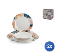 2x Servizi Tavola 18 Pezzi Pinksand H&H