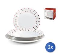 2x Servizi Tavola 18 Pezzi Starlight In Porcellana Decorata Fo Home