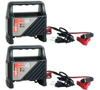 2X Set Caricabatterie 12V 6A Indicatore Carica Auto Kfz Pkw Caricabatterie