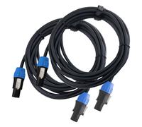 Pronomic pro-line BOXSP2-5 Cavo Altoparlanti 2x2,5mm², 5m, 1 coppia, per DJ & PA, connettore 2 poli Speakon, morsetto a chiavetta, sollievo trazione, colore nero.