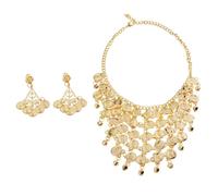 2x Set di gioielli tribali da danza del ventre zingara da donna con collana e