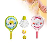 2x set di racchette da badminton per bambini con volani a sfera per adulti e