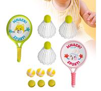 2x set di racchette da badminton per bambini con volani a sfera per adulti e
