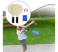 2x set di racchette e volani da badminton in legno Strength Pickleball